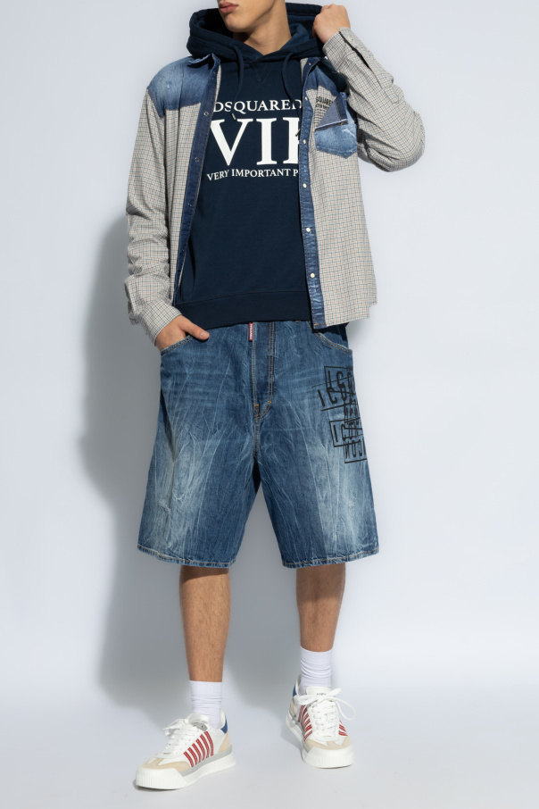 Dsquared2 Vip Cool Raglan Hoodie In Black
