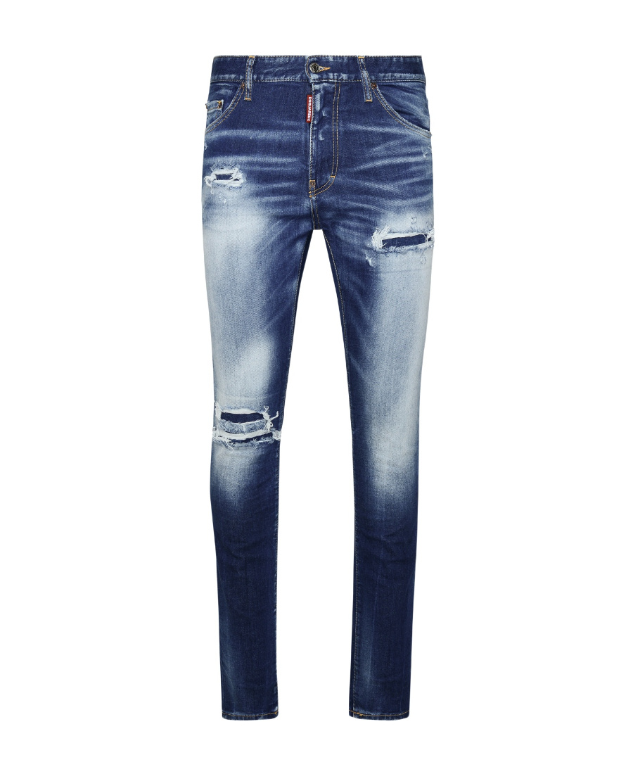 Dsquared2 Cool Guy Distressed Skinny Jeans In Blue