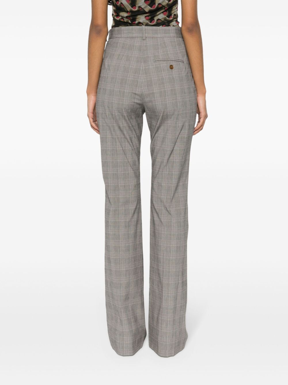 Vivienne Westwood Ray Prince-of-wales Checked Trousers In Gray