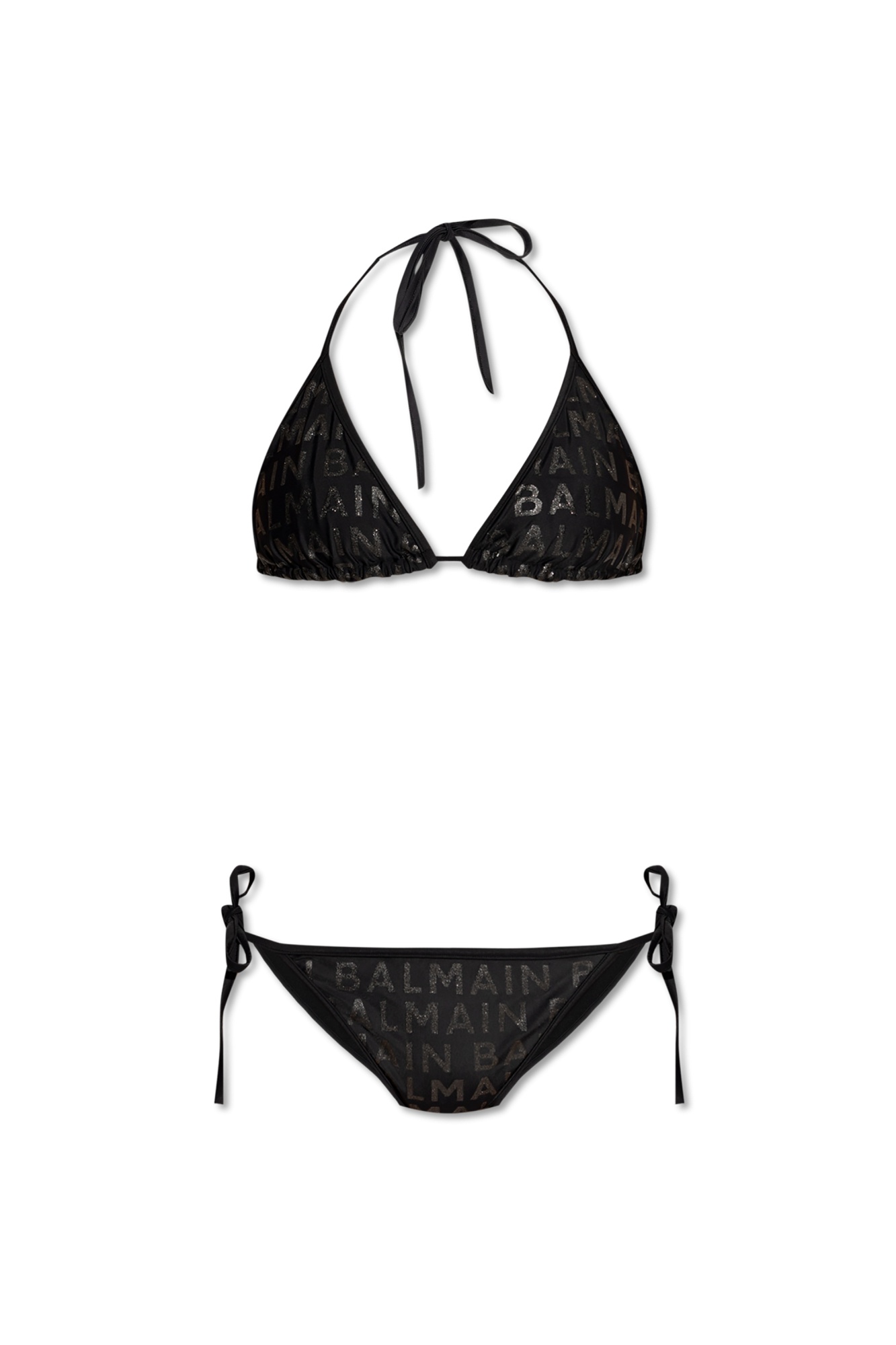 BALMAIN TWO-PIECE SWIMSUIT WITH BALMAIN LOGOS