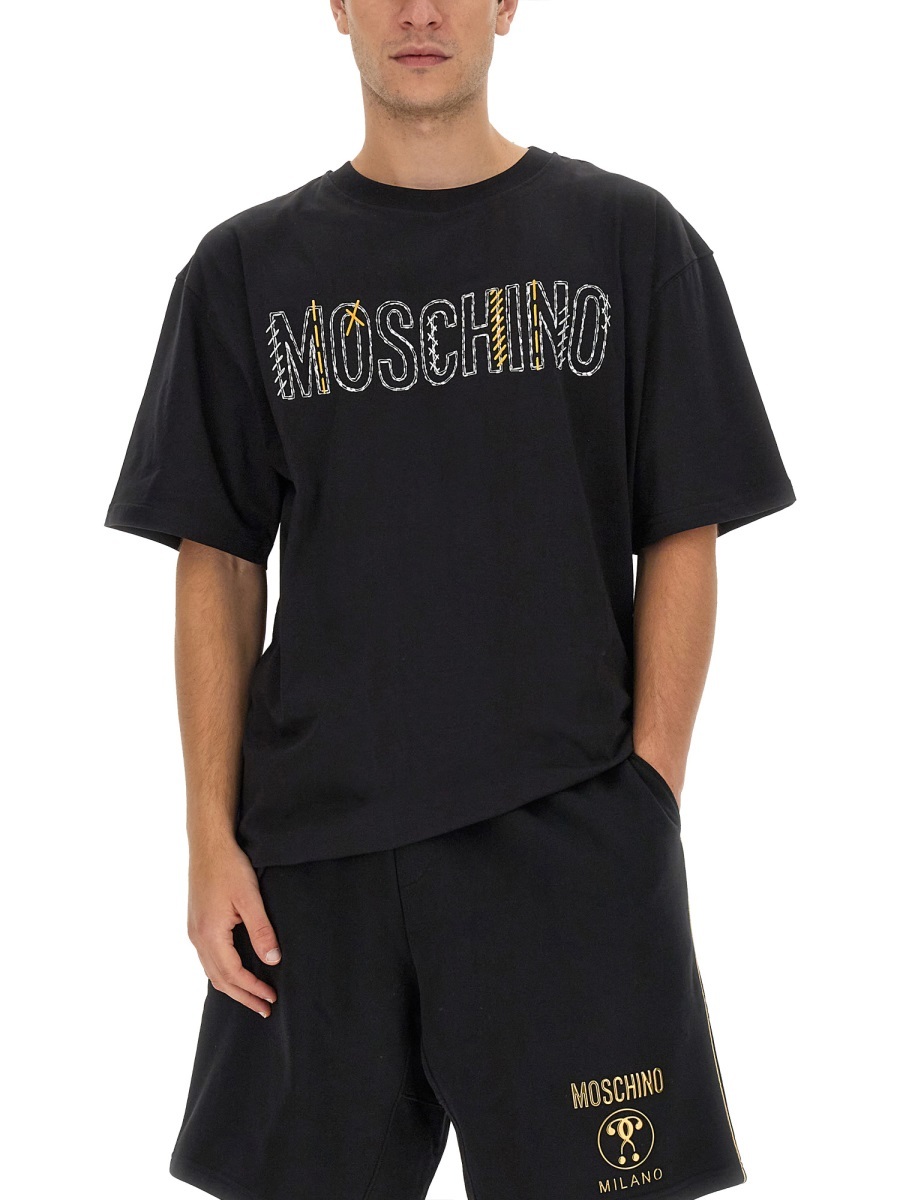 Moschino Short-sleeved T-shirt In Black