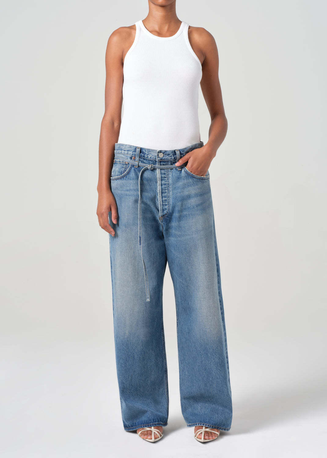 Agolde Temple Denim Trousers Belt Loops