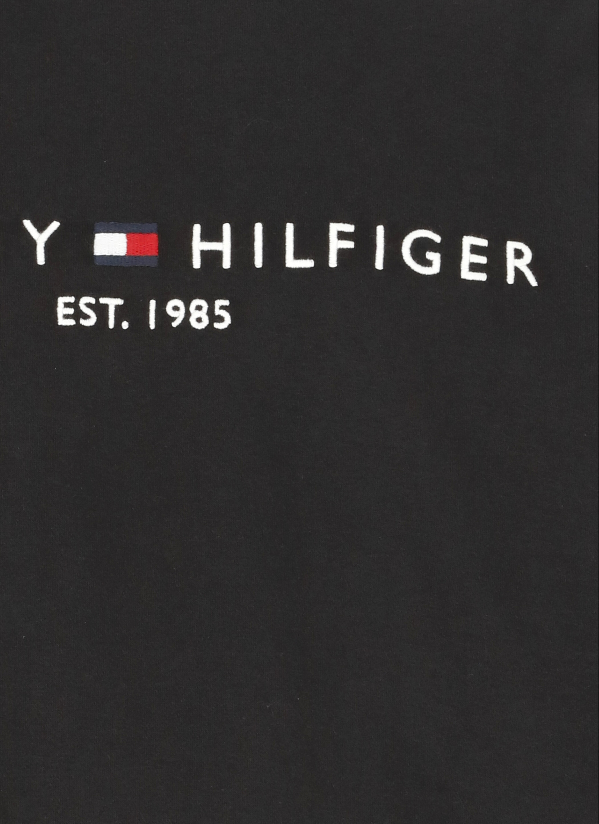Tommy Hilfiger Logo-embroidered Cotton Sweatshirt In Black