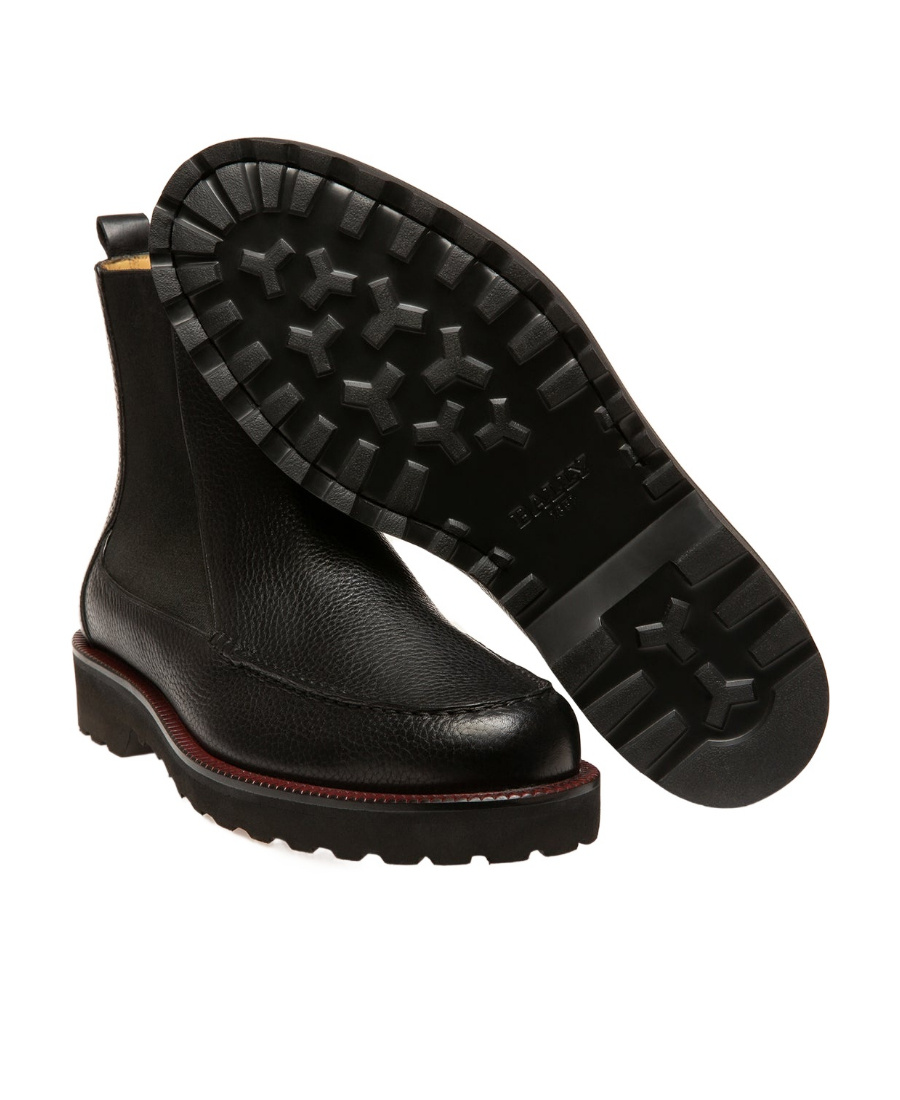Bally Noiry Round-headed Boots In Black