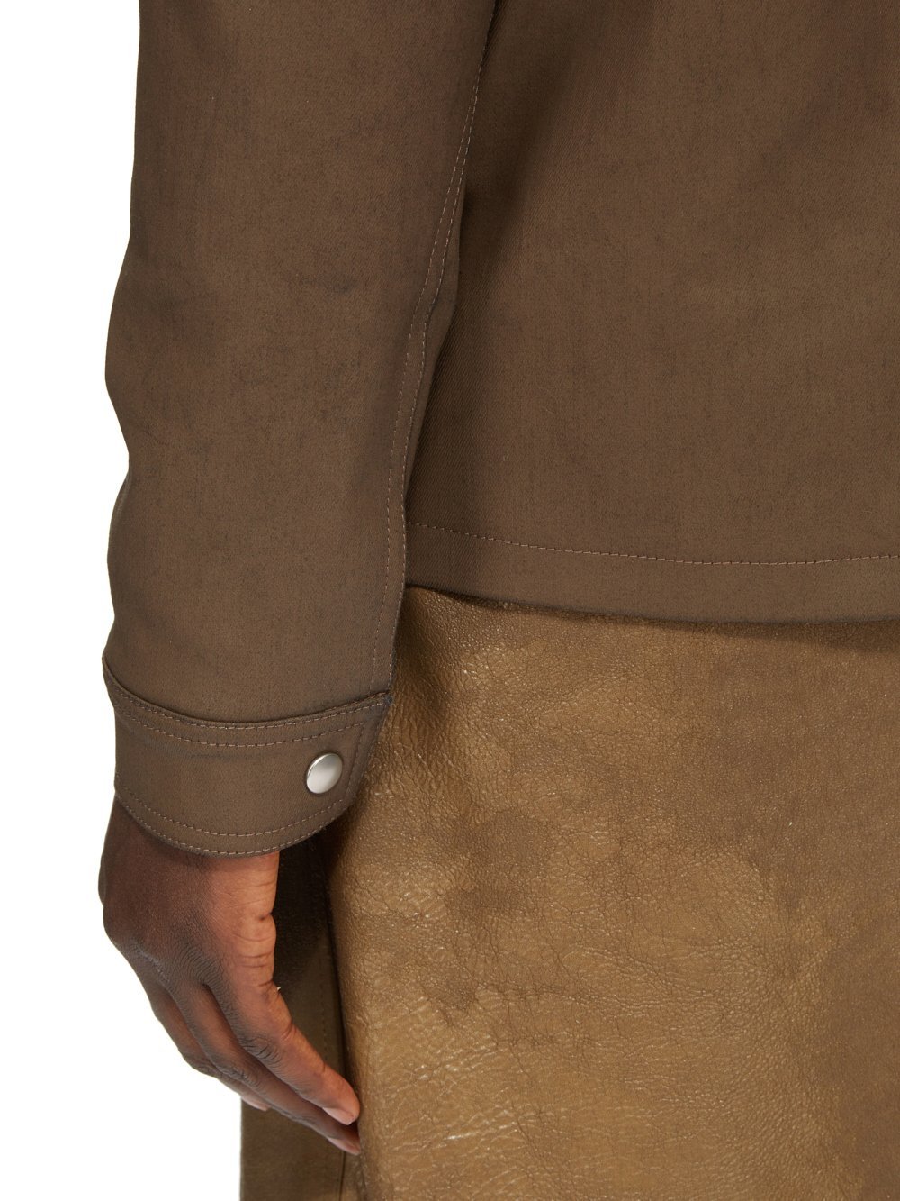 Rick Owens Porterville Leather Jacket In Brown