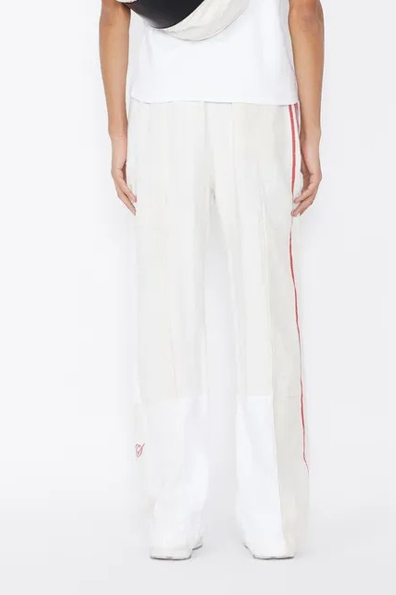 Marine Serre Side-stripe Track Pants In White