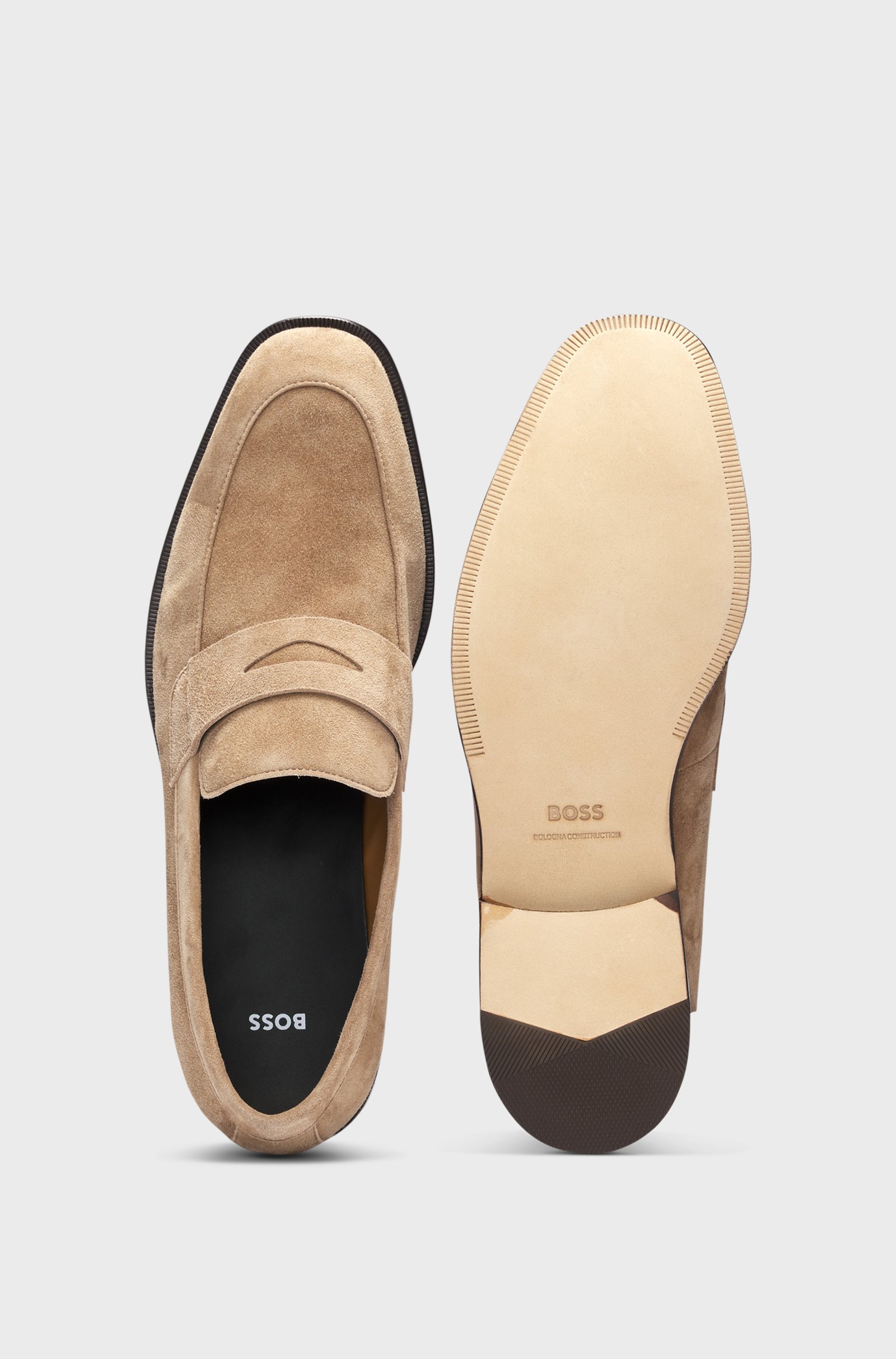Hugo Boss Penny-slot Suede Loafers
