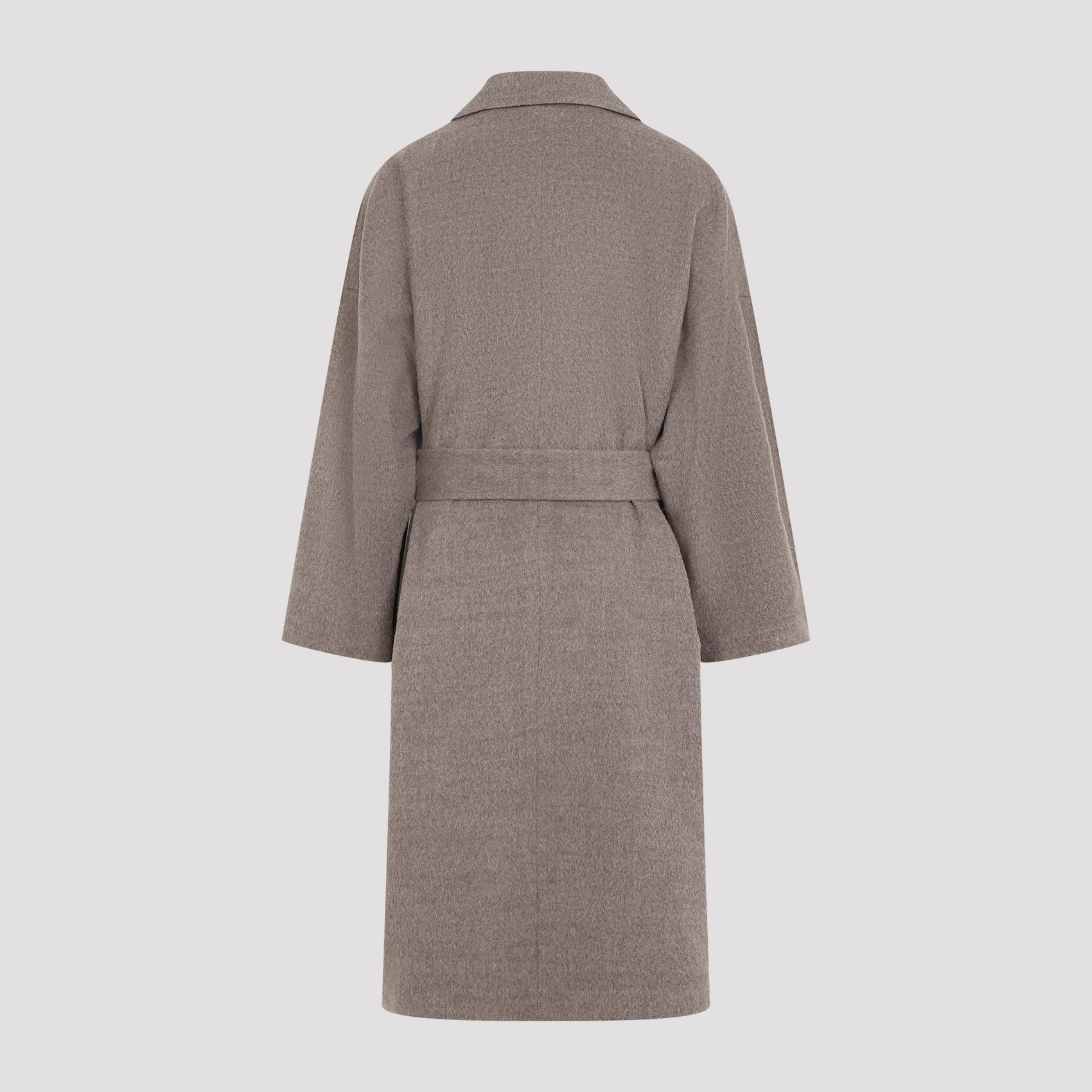 Etro Belted Coat Patch Pockets In Gray