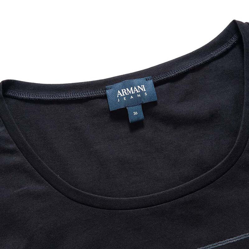 Shop Armani Jeans Logo T-shirt In Black
