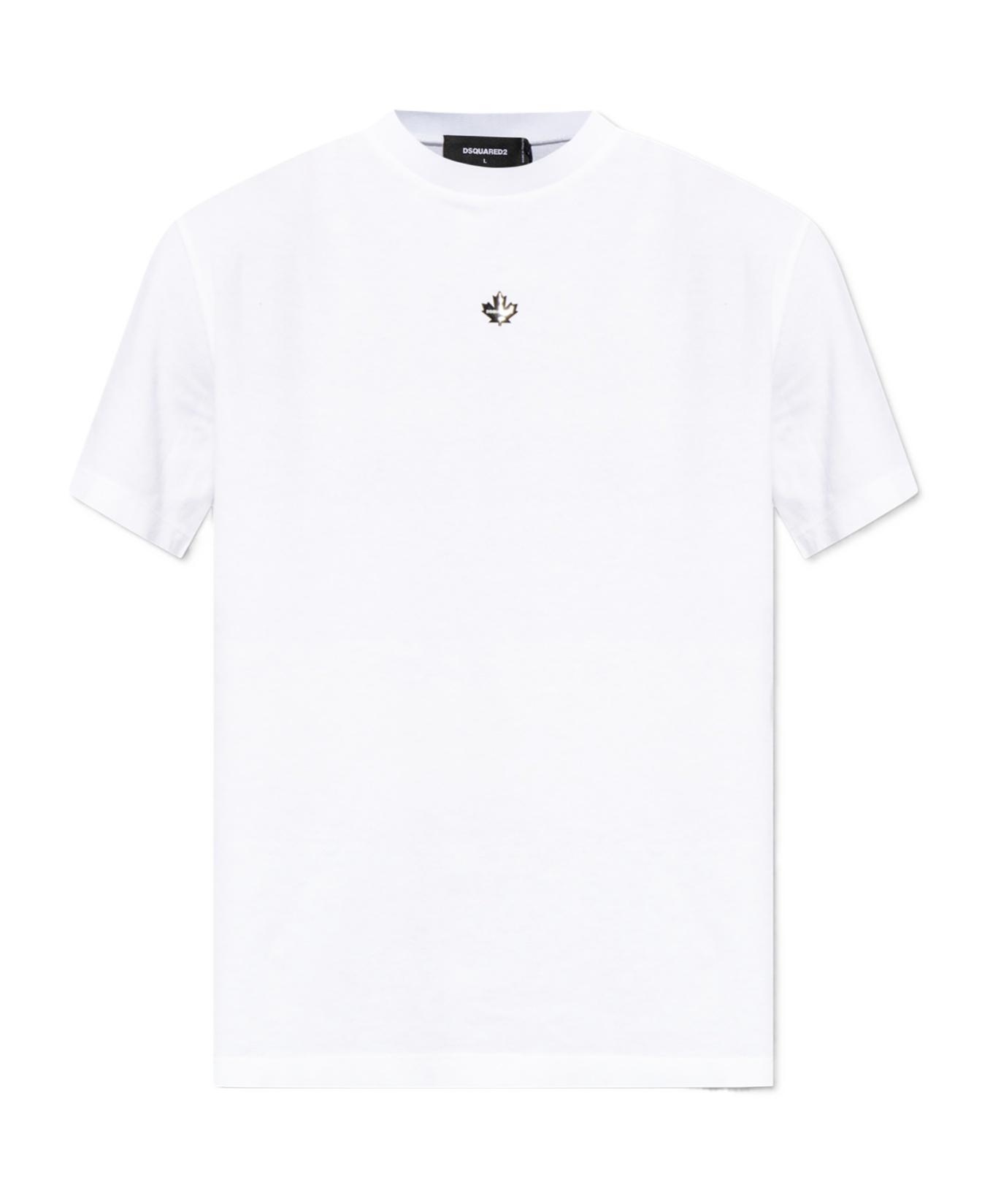 Shop Dsquared2 Logo-appliquéd Cotton T-shirt In White