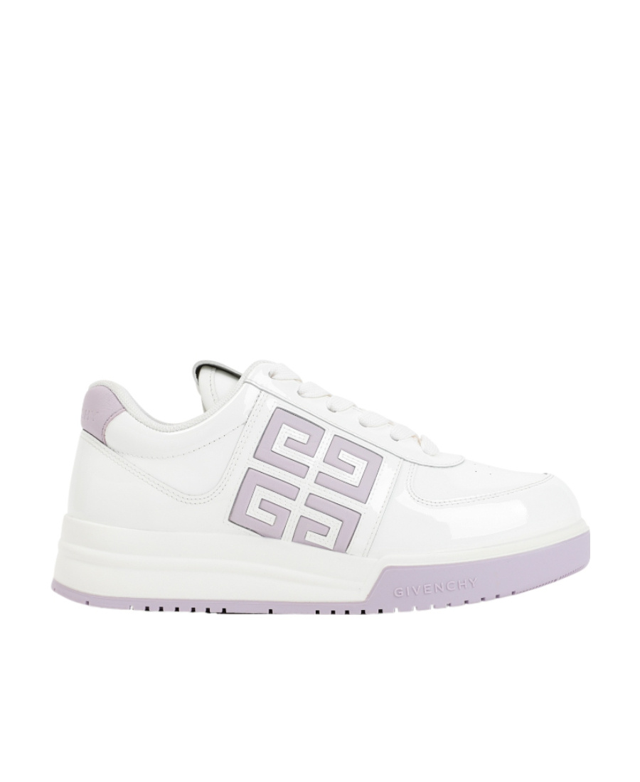 Givenchy G4 Logo Low-top Sneakers In Calf Leather In White