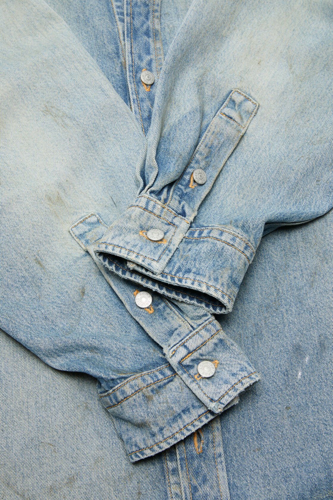Acne Studios Denim Button-up Shirt In Gray