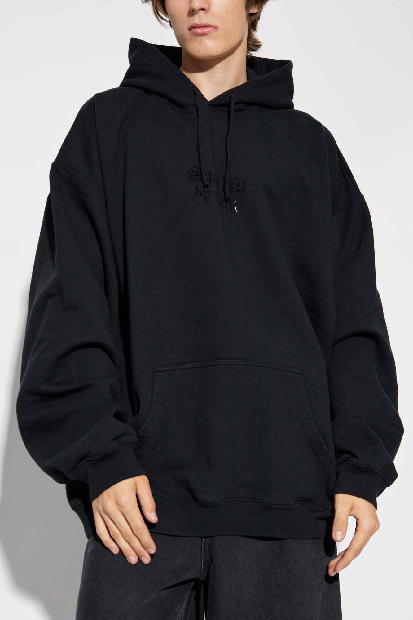 Vetements Logo Sweater In Black