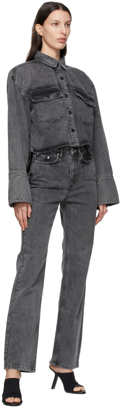 Remain Birger Christensen Logo Straight Jeans In Black