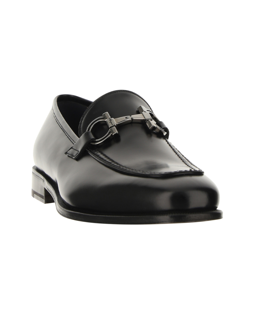 Ferragamo Black Gancini Casual Business Shoes