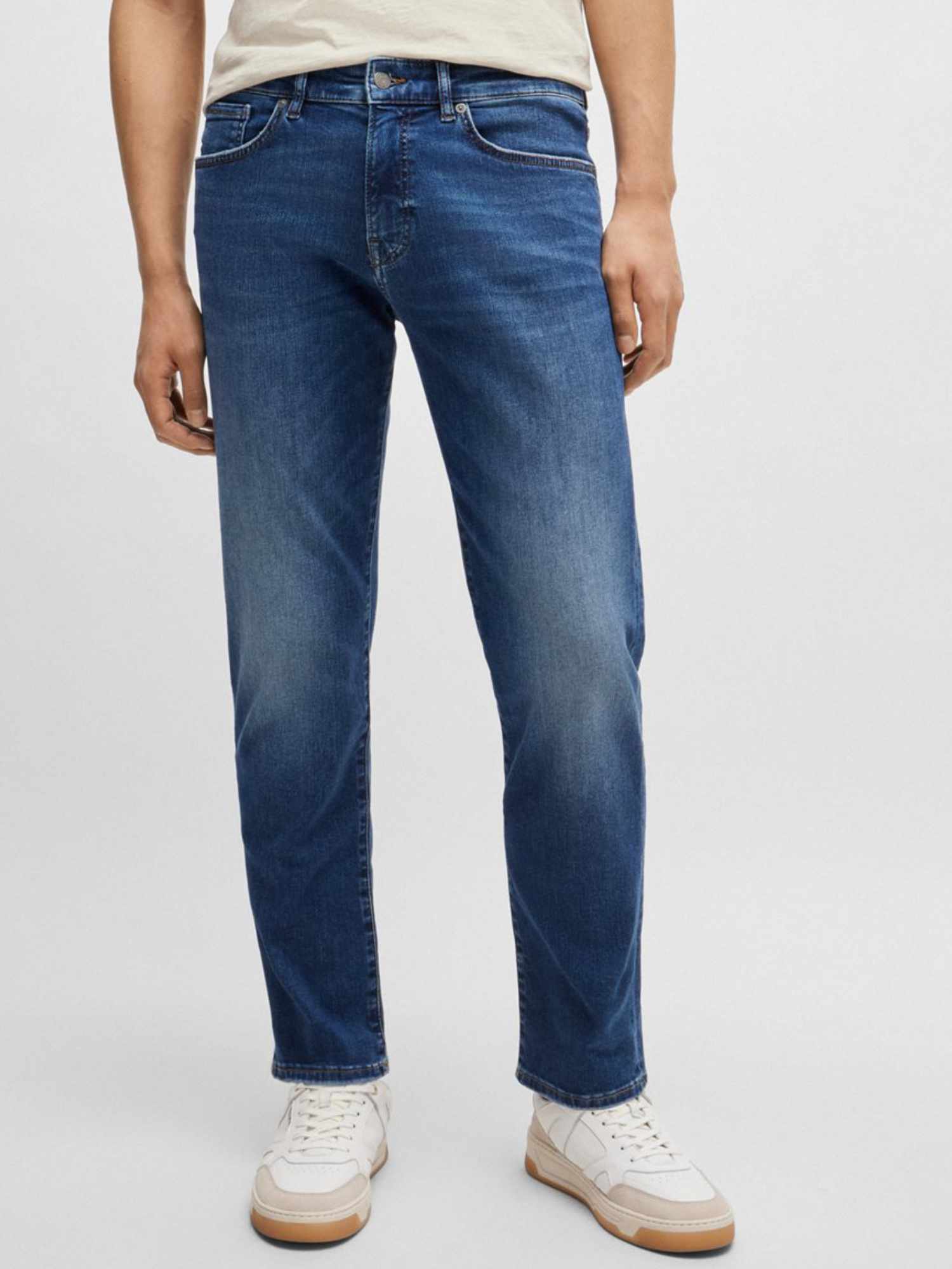 Hugo Boss Maine Regular-fit Jeans In Blue Soft-motion Denim In Blue