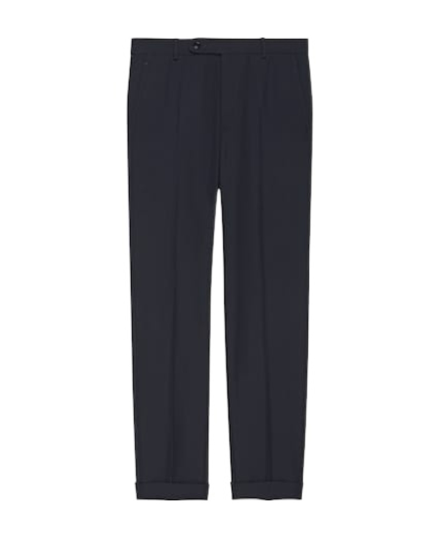 Gucci Straight Checked Trousers With Pockets And Loops In Blue