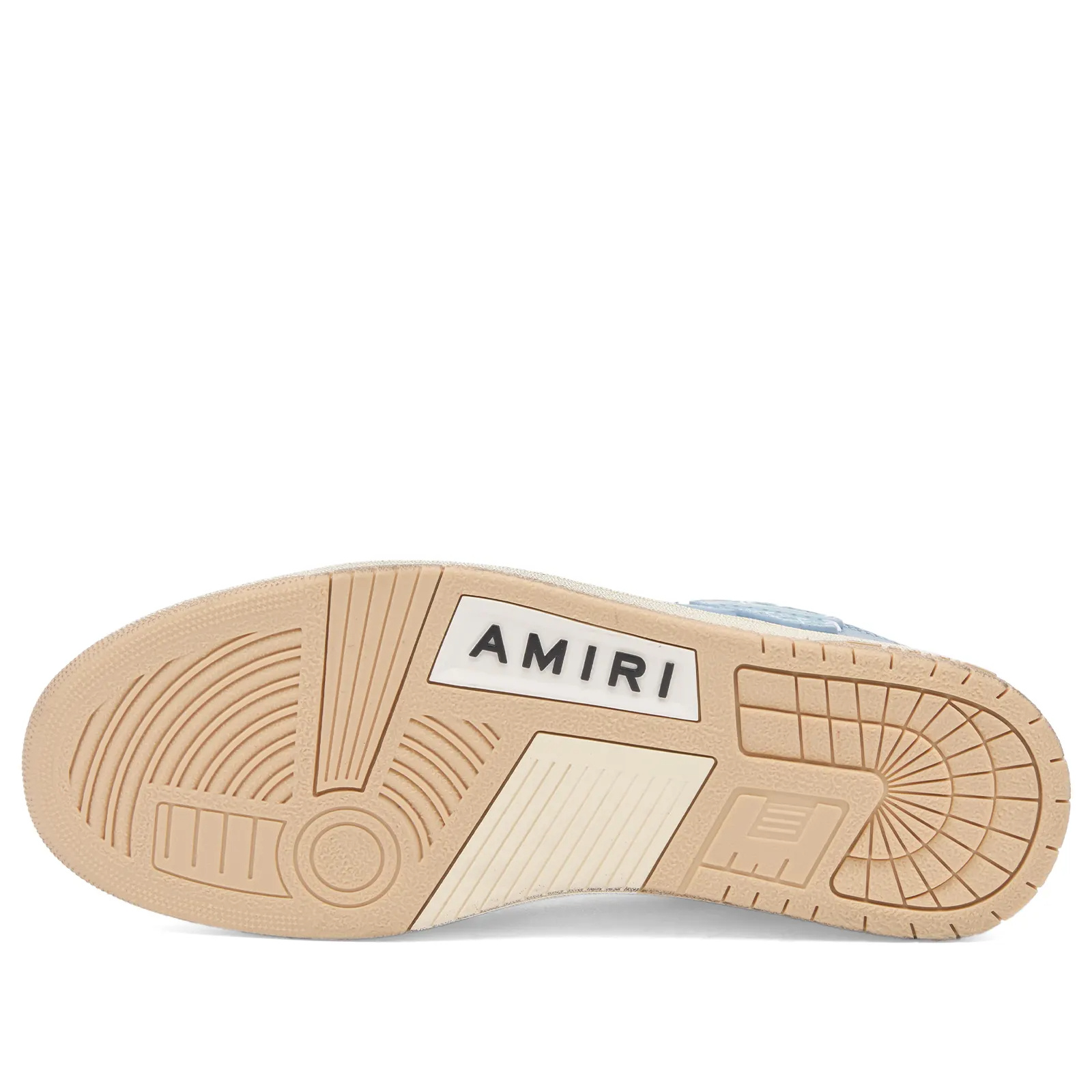 Amiri Light Blue Leather Bandana Skel Low Top Sneakers In Blue