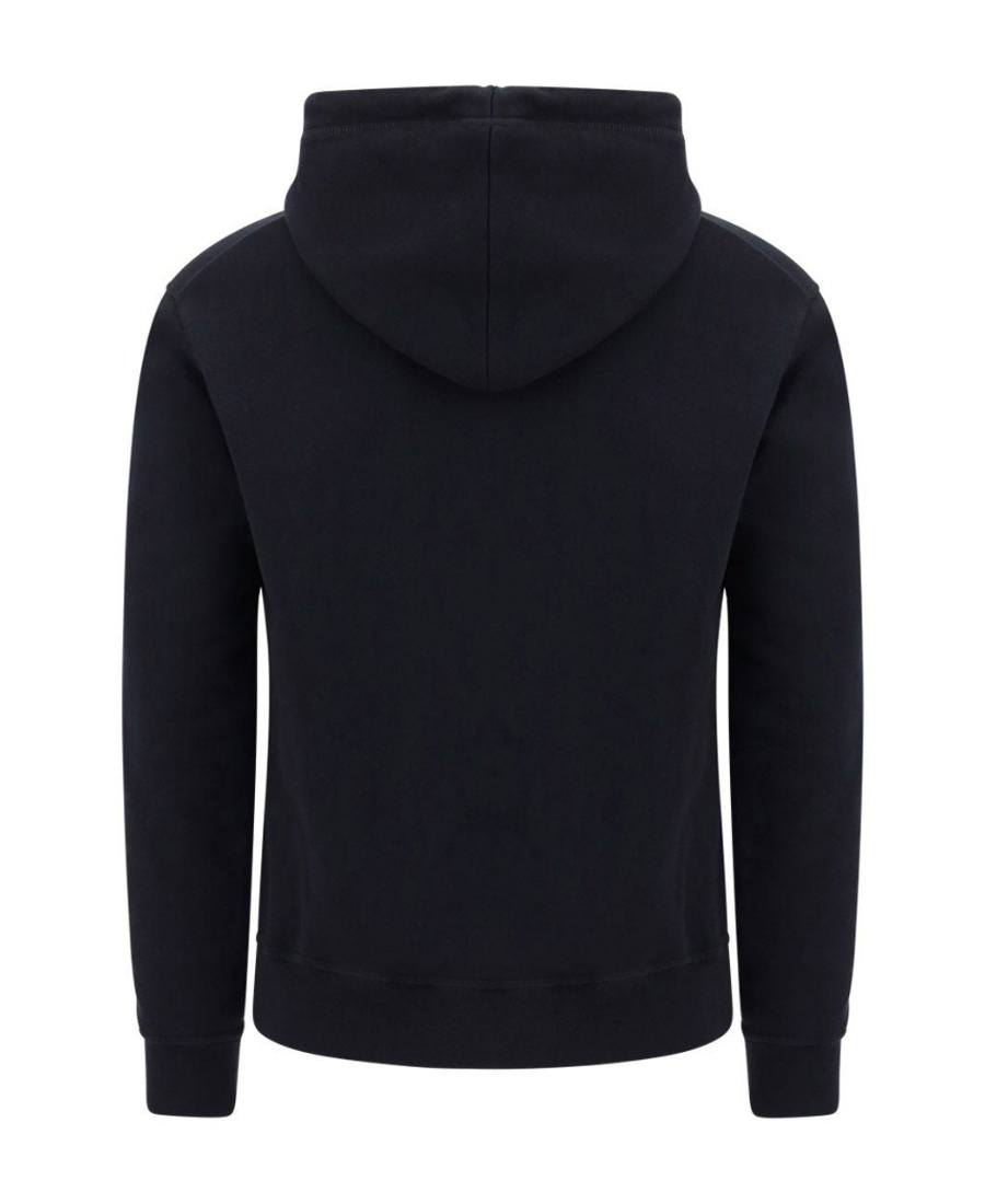 Shop Dsquared2 Logo-print Cotton Hoodie In Black