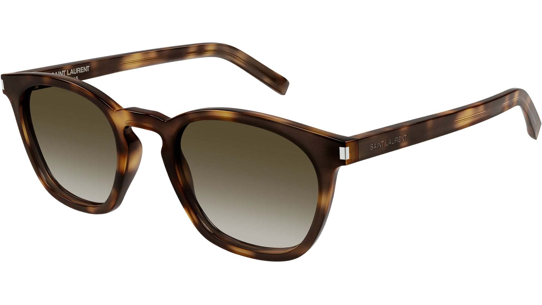 Saint Laurent Sl28 Round-frame Sunglasses In Brown