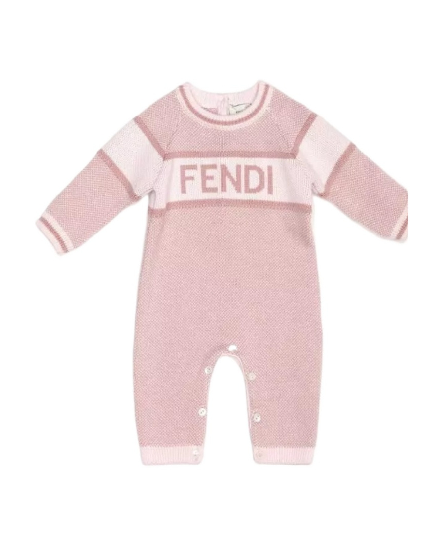 Fendi A Jumpsuit With A Logo In Pink