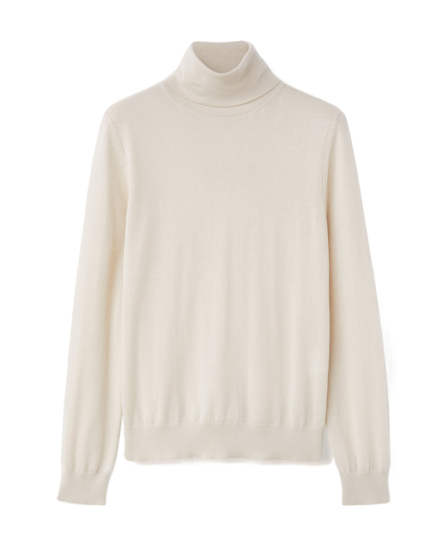 Loro Piana Neo Piuma Turtleneck Sweater In White