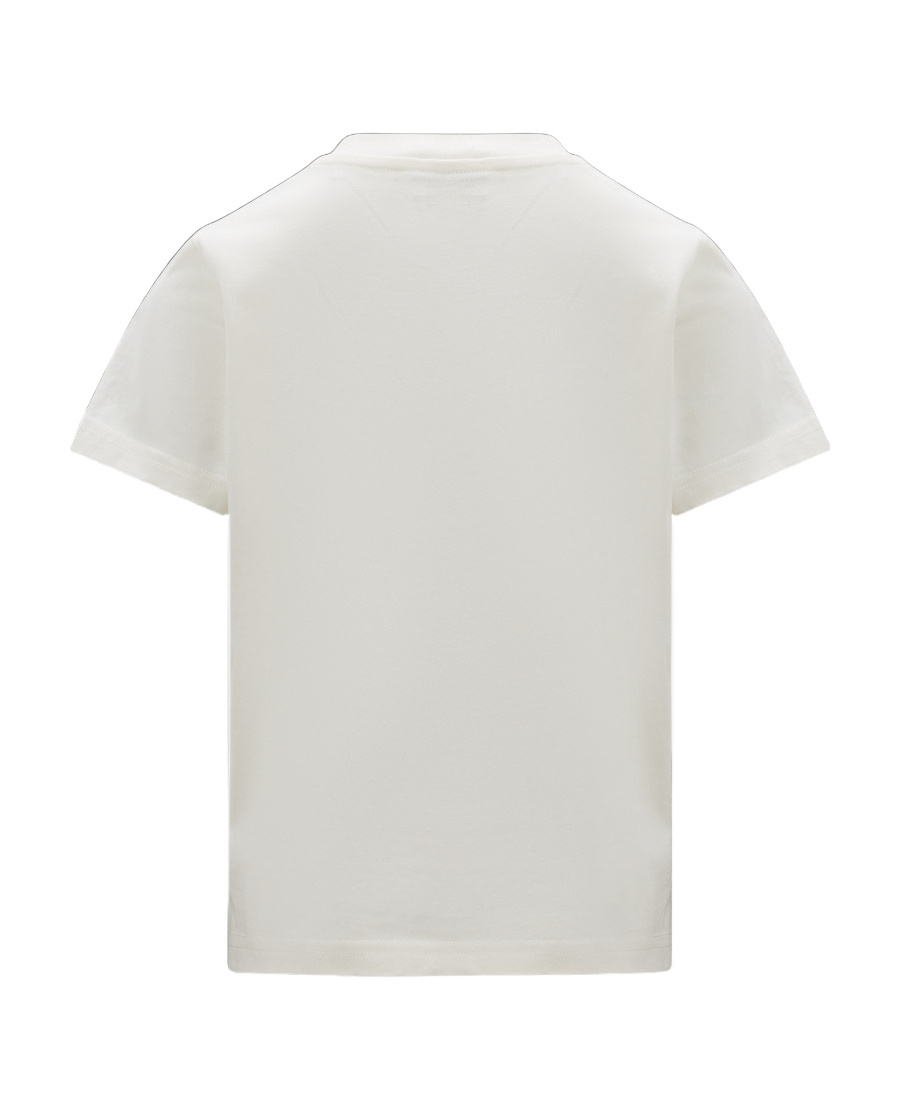 Moncler Boys White Kids Logo-print Short-sleeve Cotton-jersey T-shirt 4-14 Years In White