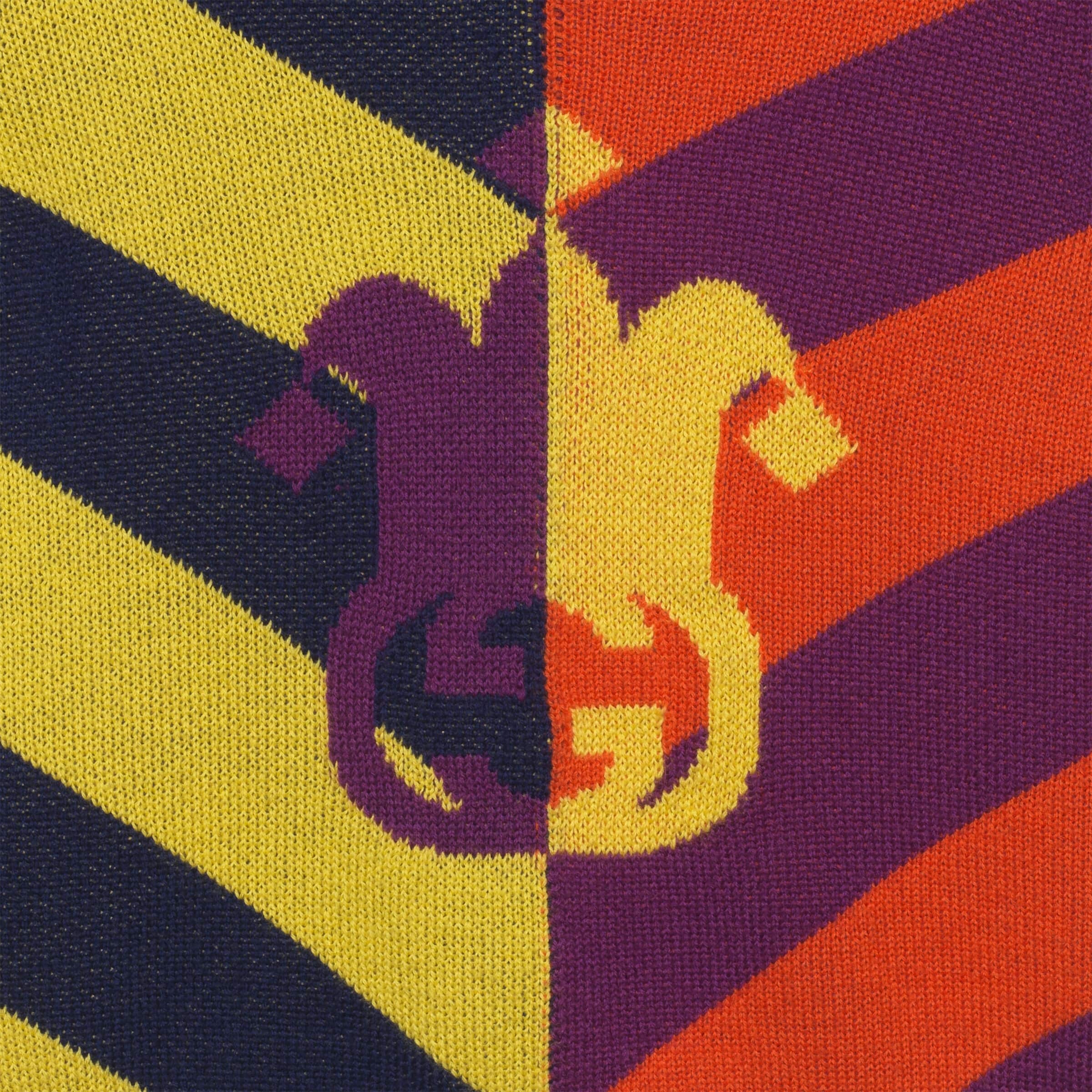 Gucci Colour-block Striped-jacquard Jumper In Multicolor