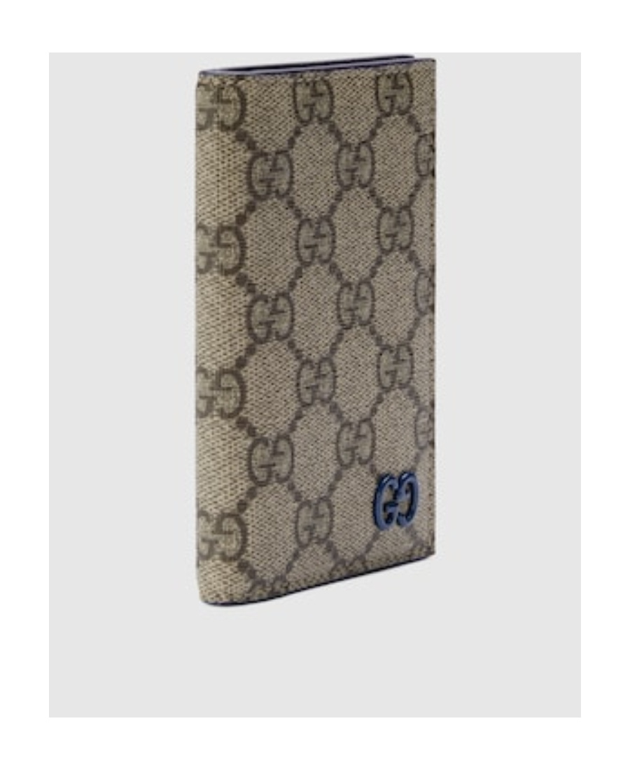 Gucci Gg Logo Plaque Monogrammed Cardholder In Nude