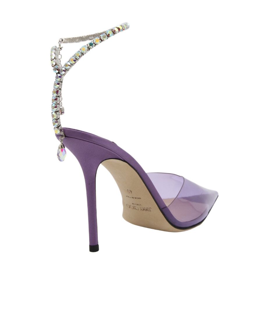 Jimmy Choo Purple Saeda 100 Heels In Purple