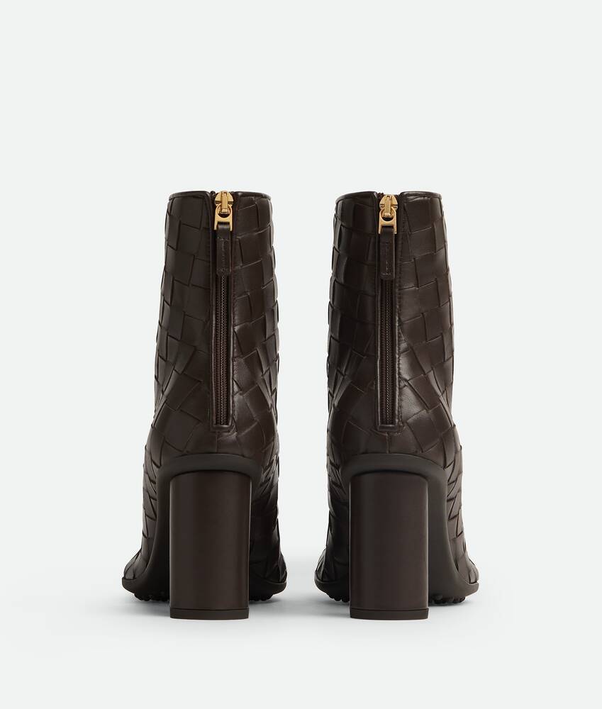 Bottega Veneta Atomic 75 Intrecciato Leather Ankle Boots In Brown