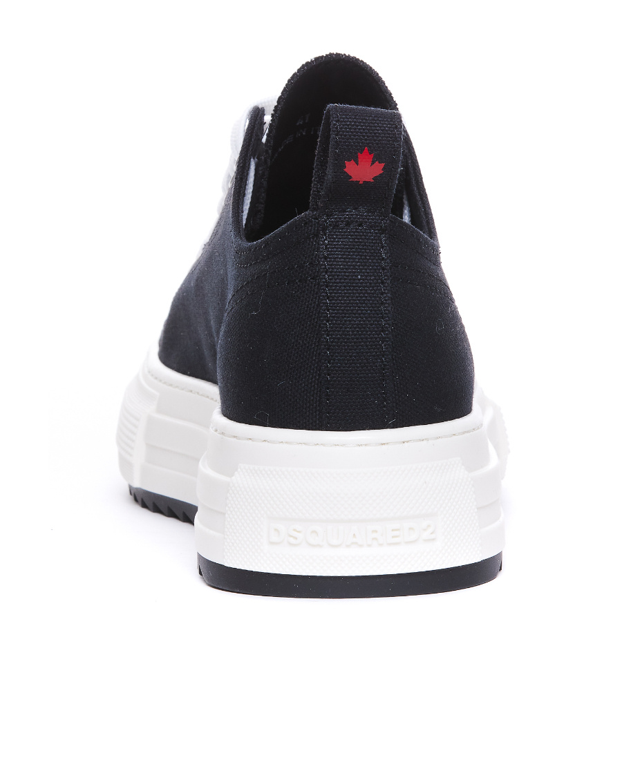 Shop Dsquared2 Berlin Canvas Sneakers In Black