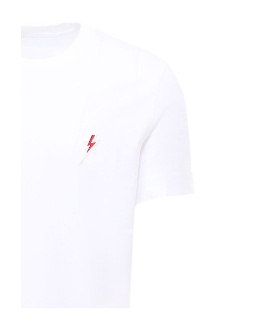 Neil Barrett Lightning Pattern T-shirt In White