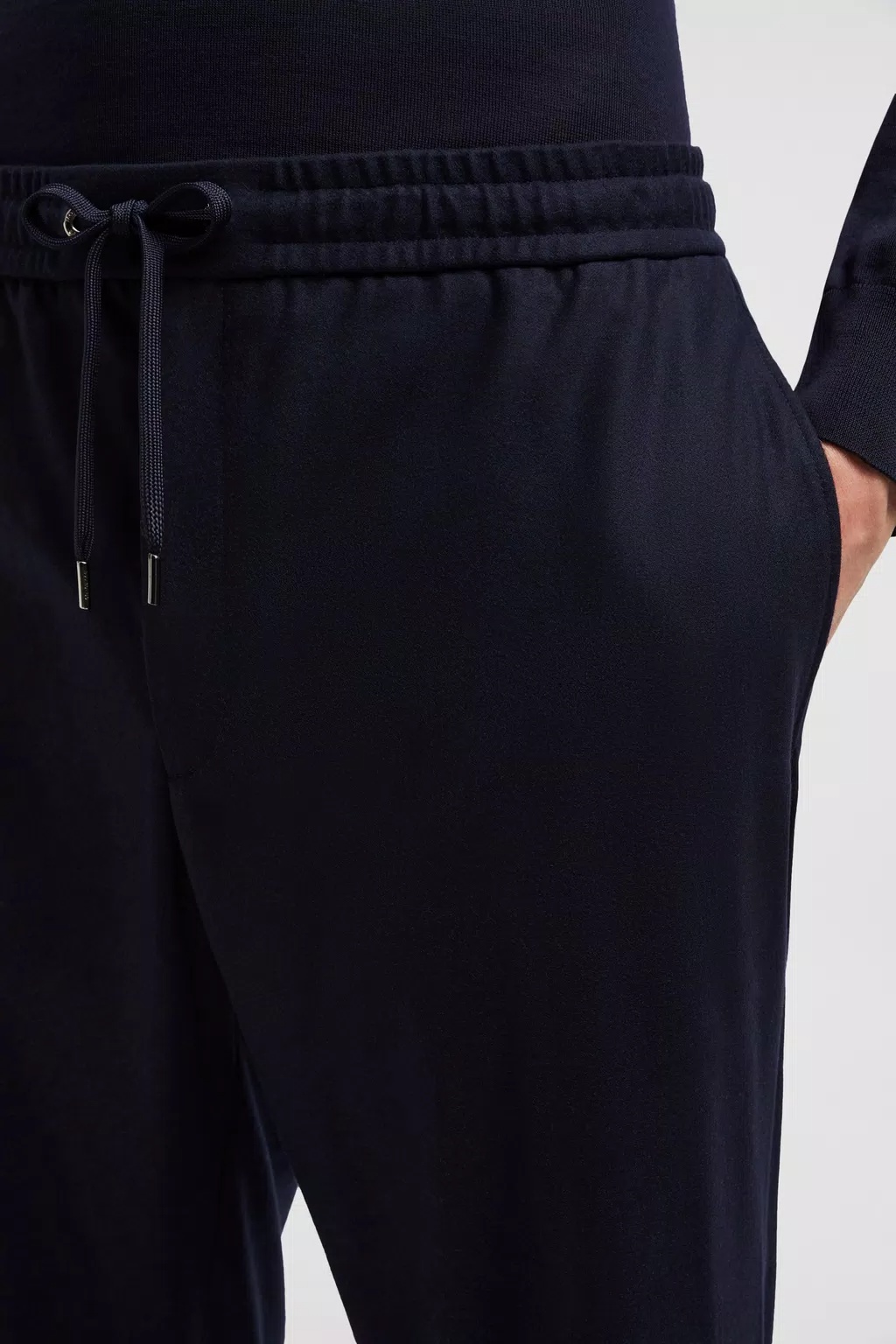 Moncler Cotton Trousers In Blue