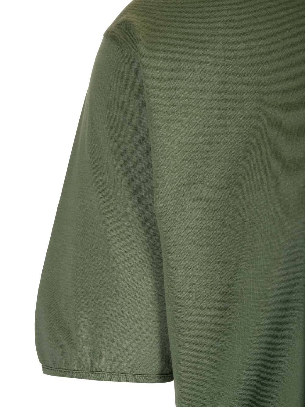 Lemaire Short-sleeve Crewneck T-shirt In Green