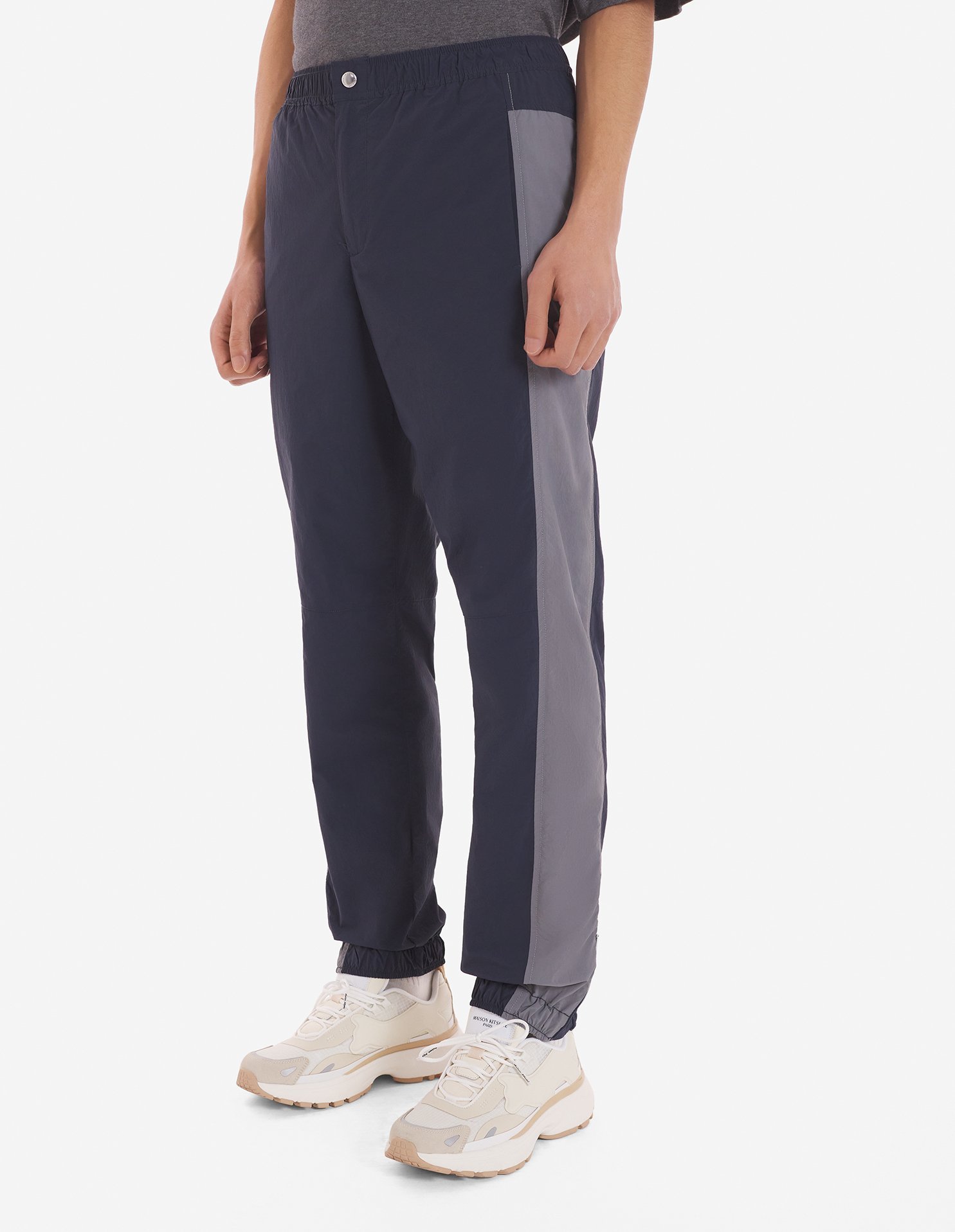 Maison Kitsuné Maison Kitsune Colourblock Technical Track Pants In Black