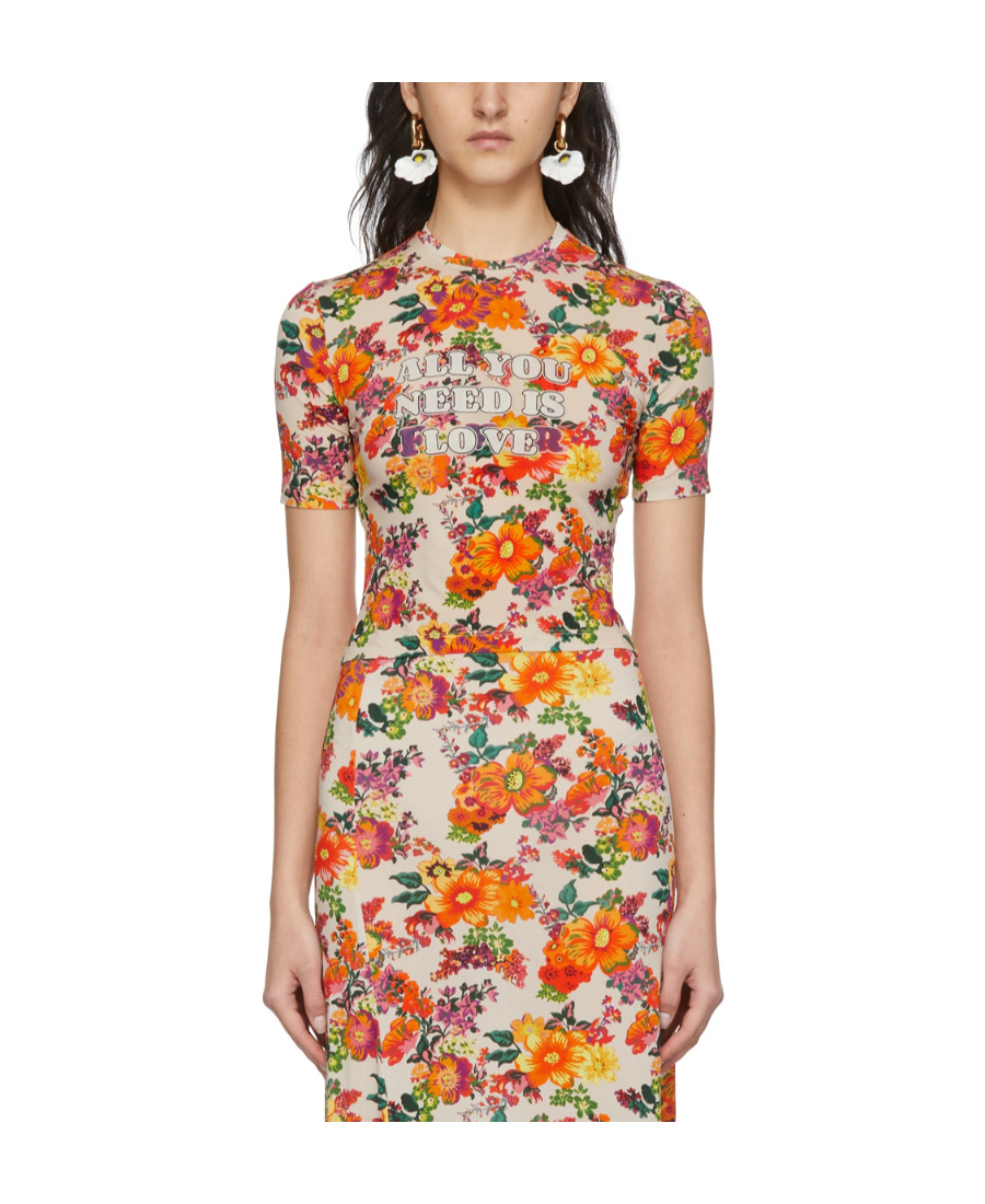 RABANNE PATTERN PRINTED SHORT-SLEEVED T-SHIRT