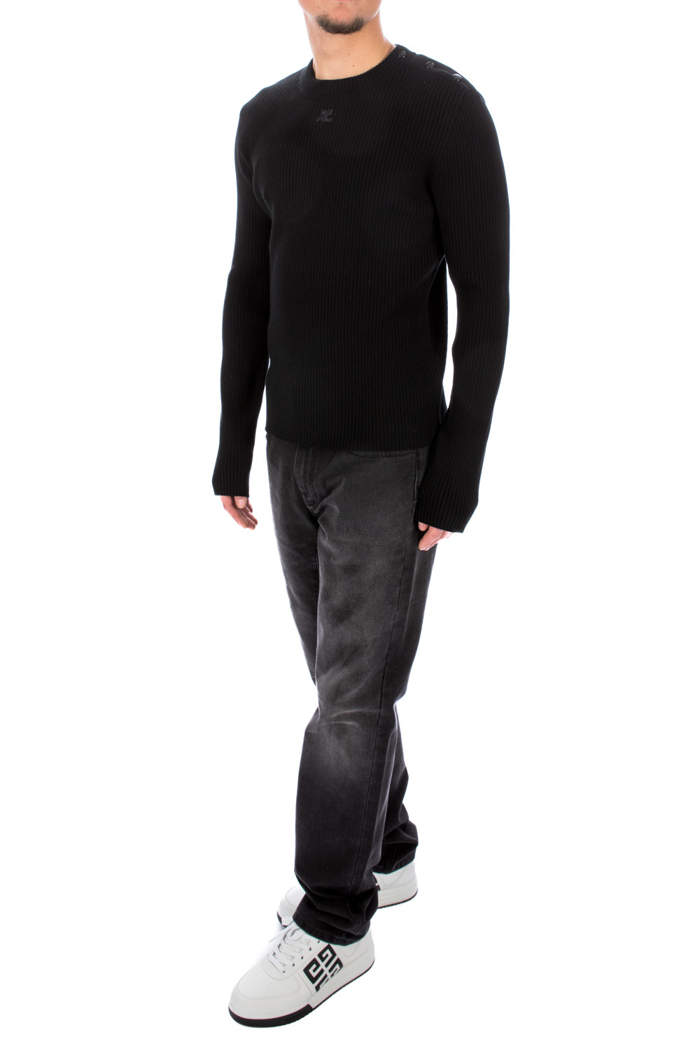Givenchy Straight-leg Stonewashed Jeans In Black