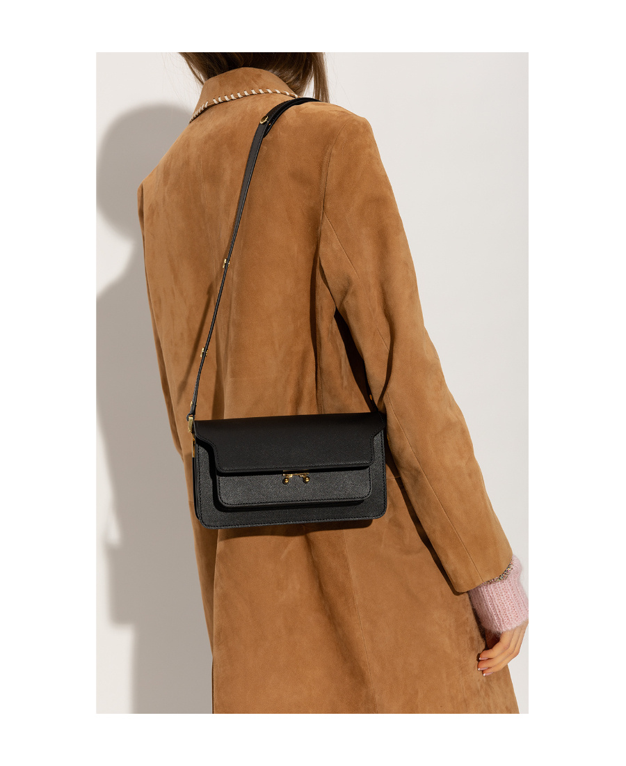 Marni Trunk Shoulder Bag In Black