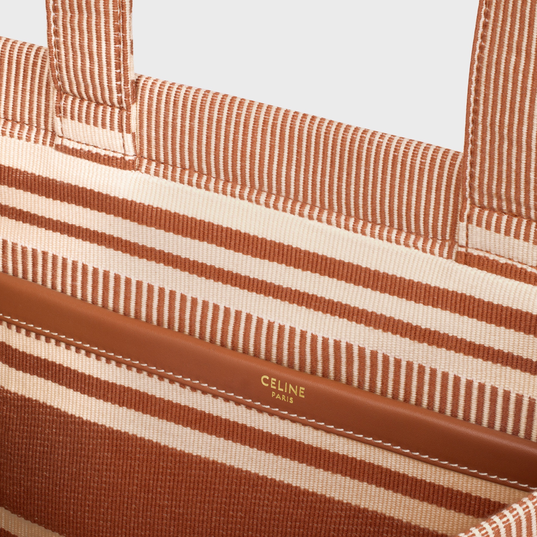 Celine Cabas Thais Large Canvas Tote In Nude