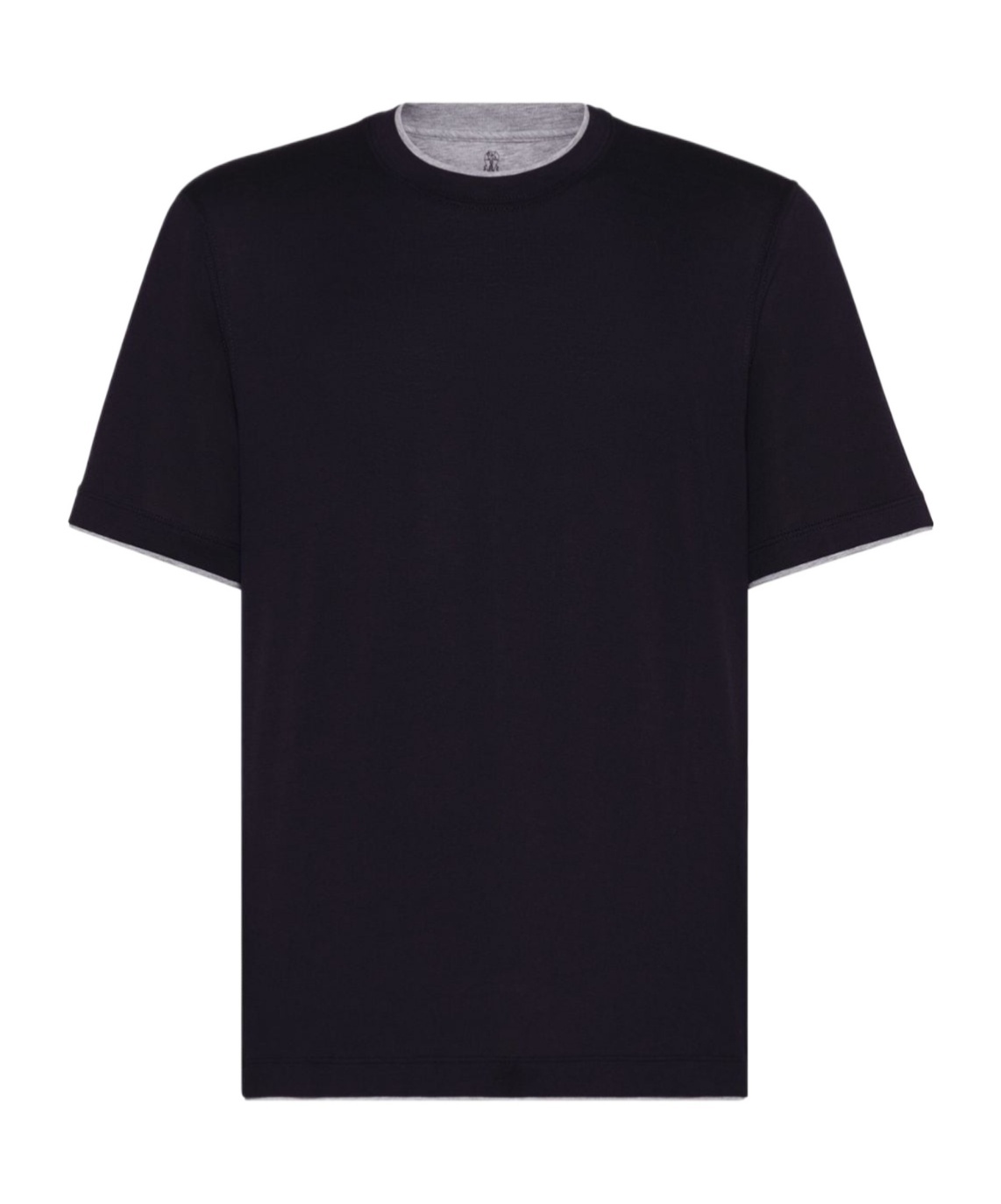 Brunello Cucinelli Contrasting-trim Jersey T-shirt In Black
