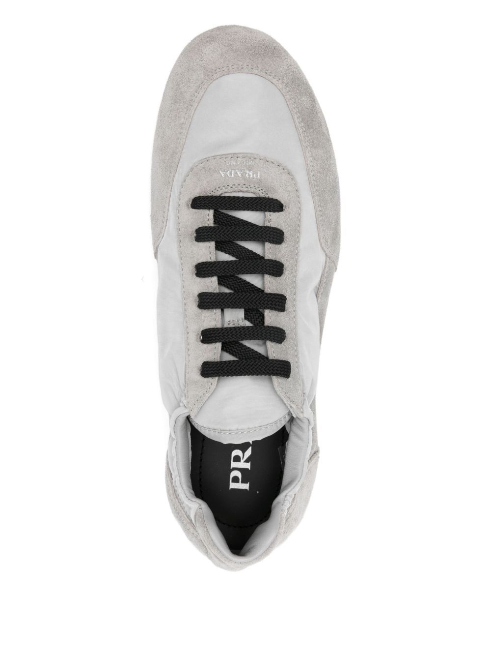 Prada Round-toe Low-top Casual Shoes In White