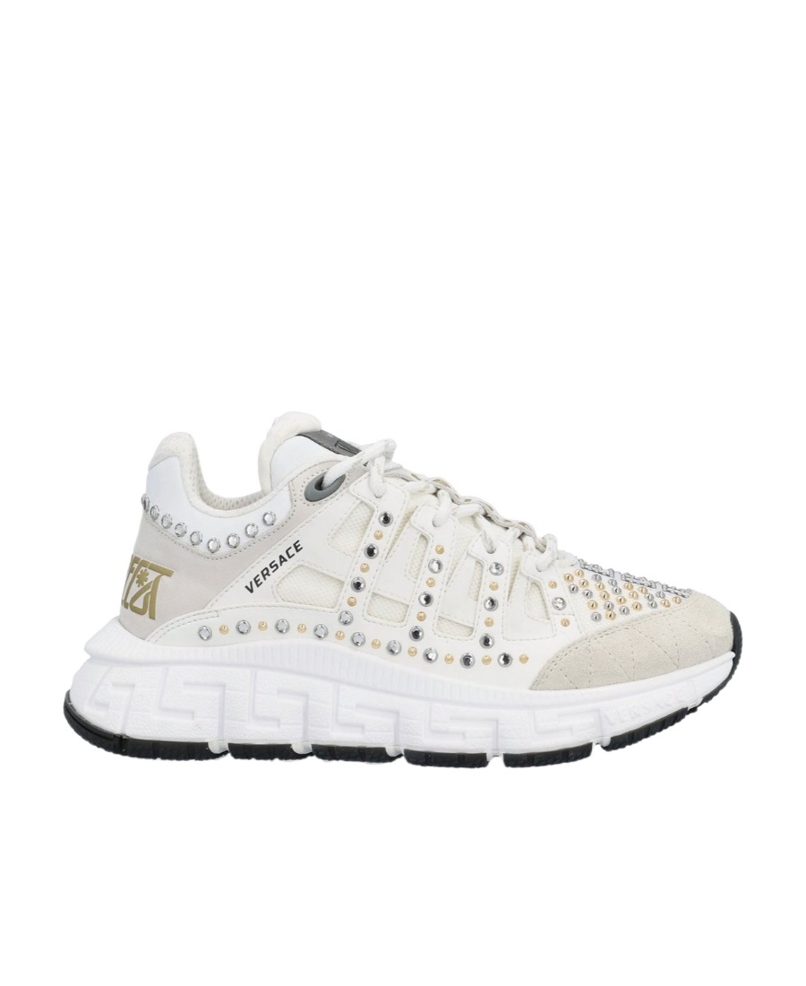 Versace Trigreca Chunky Sneakers In White