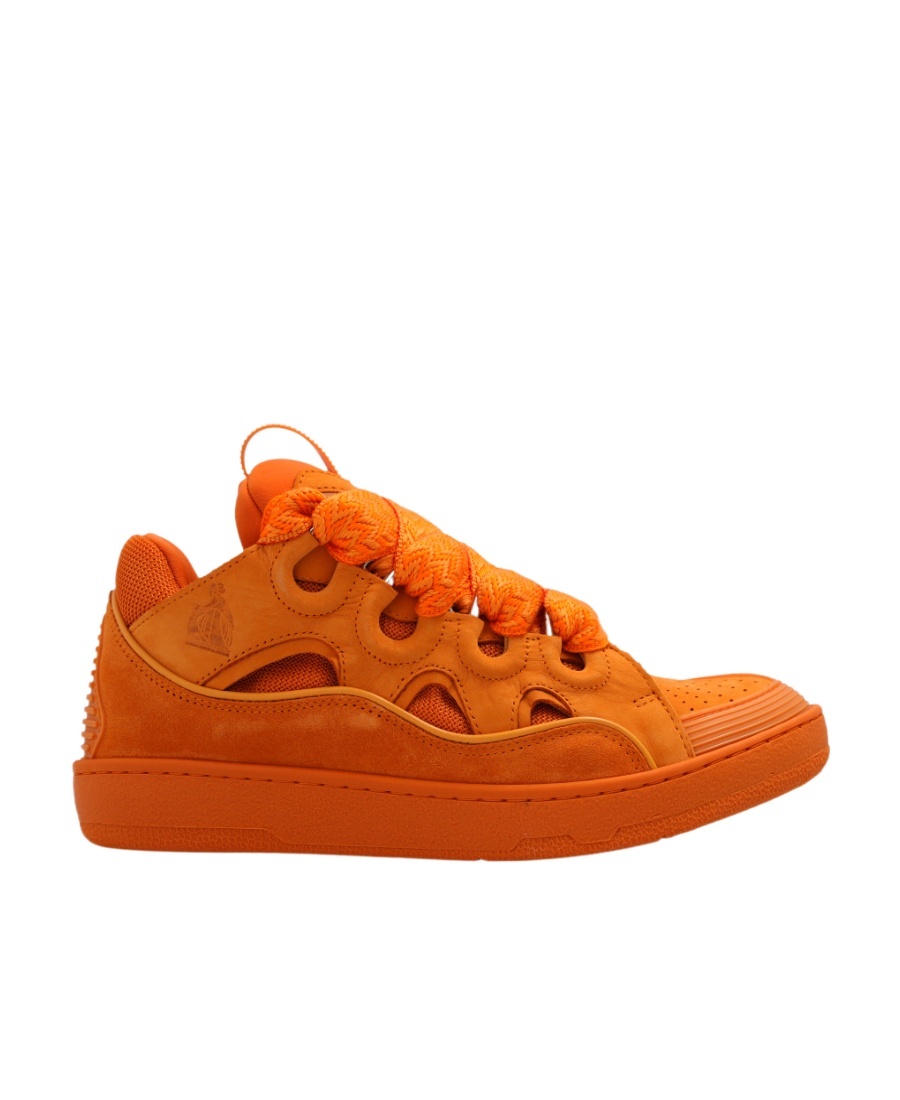 Lanvin Lace Up Sneakers In Orange