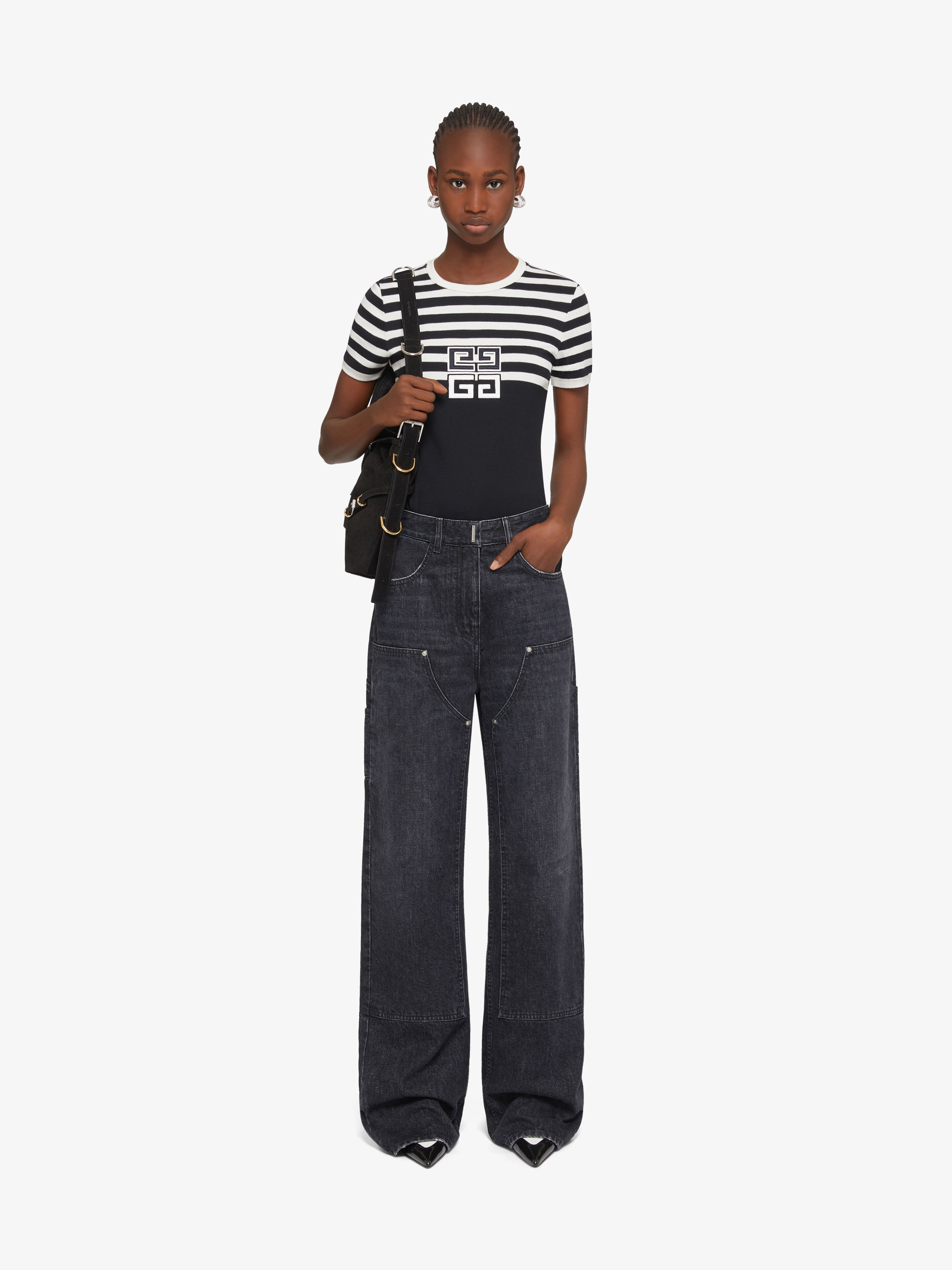 Givenchy Jean Oversize En Denim Avec Patches In Black