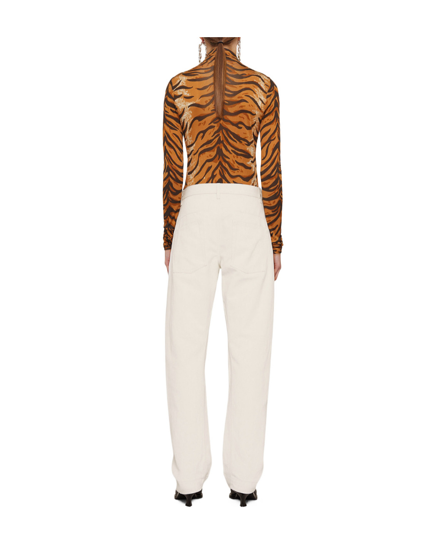 Jil Sander High-waisted Tapered Jeans In White
