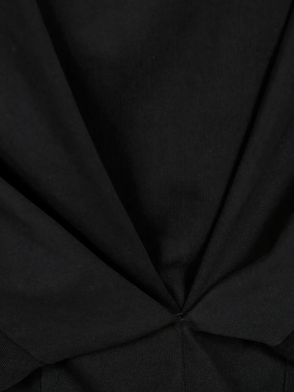Darkpark Doyle Cropped Draped Short Sleeve Tee In Black