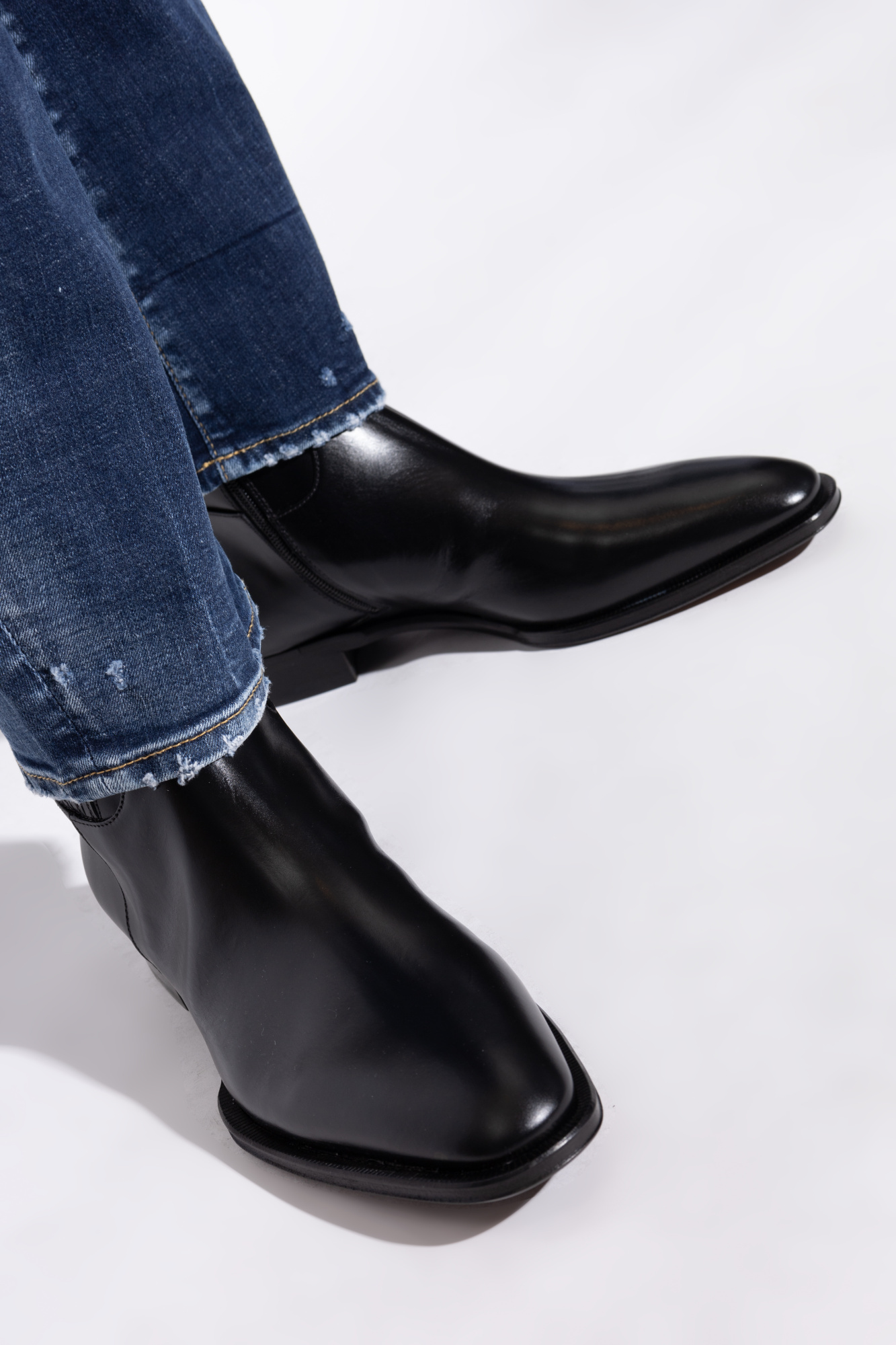 Dsquared2 Glam Punk Ankle Boots In Black