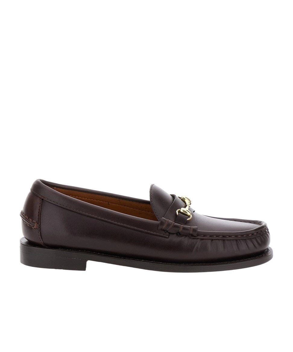 Sebago Joe Modena Bordeaux Pull-on Loafers With Horsebit Detail In Leather Woman In Black