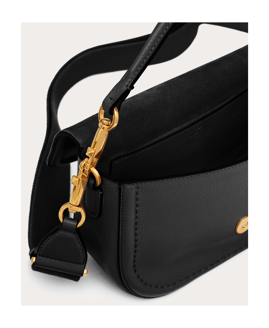 Valentino Garavani Women Alltime Leather Shoulder Bag In Black